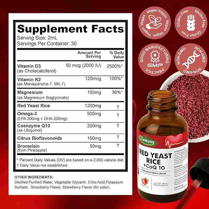 Best Red Rice Yeast for Lowering Cholesterol Dosage | q'ankyaq natural supplements