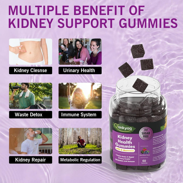 Kidney Refresh Detox Gummies for Urinary Wellness | q'ankyaq natural supplements