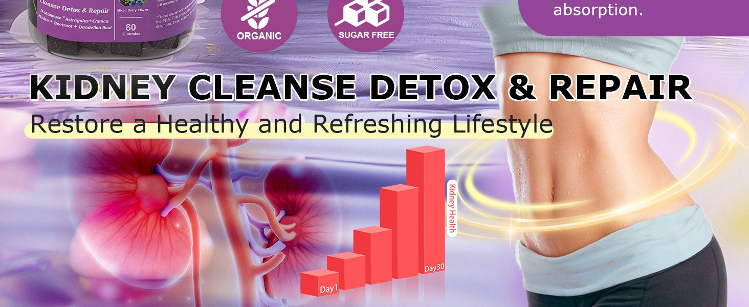 Kidney Health Gummies with D Mannose Vegan Support | Natural Wellness Boost