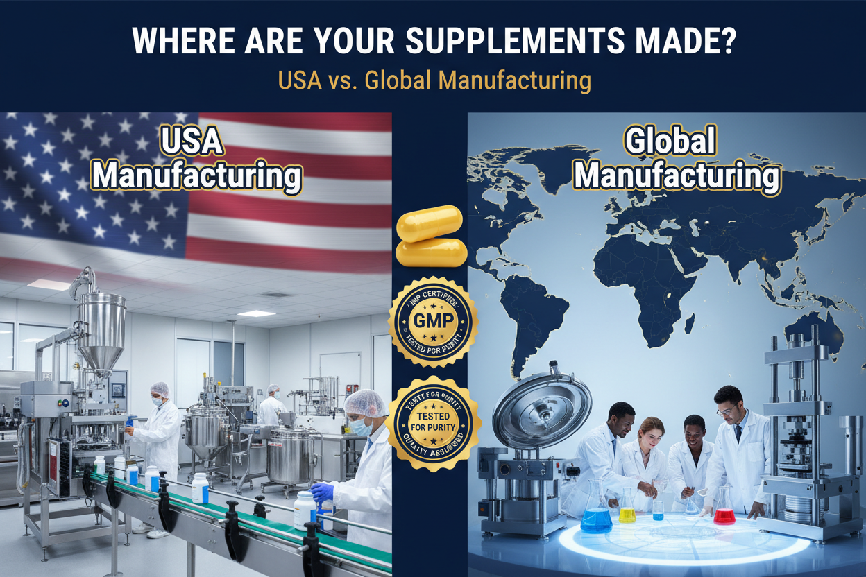 Where Are Your Supplements Made? USA vs. Global Manufacturing