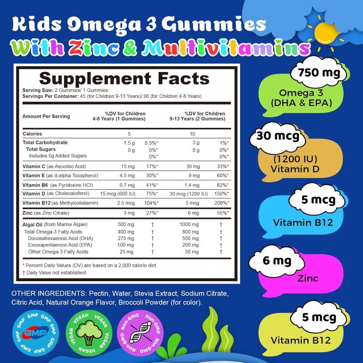omega3 gummies supplement facts