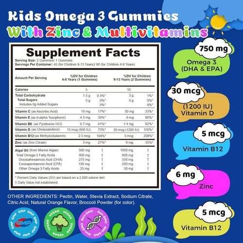 omega3 gummies supplement facts
