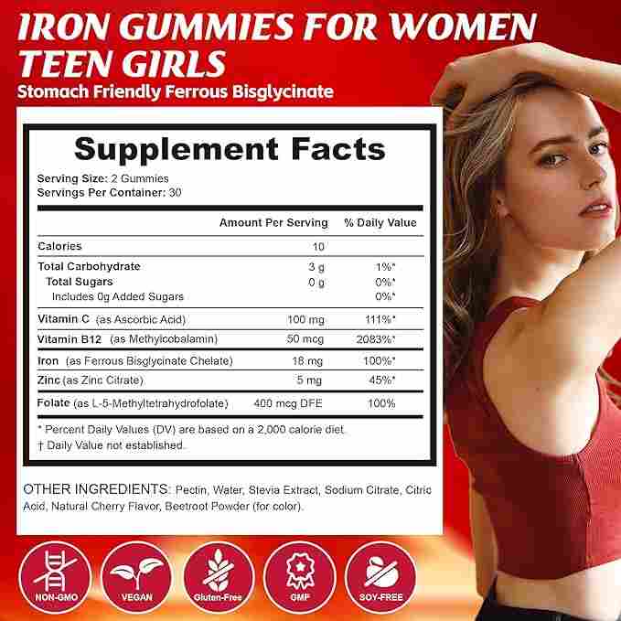iron gummies supplement facts