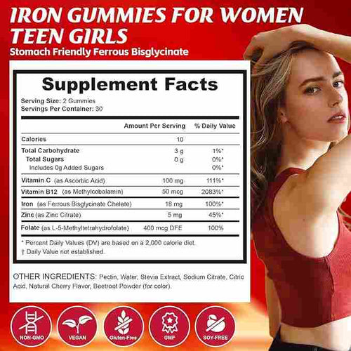 iron gummies supplement facts