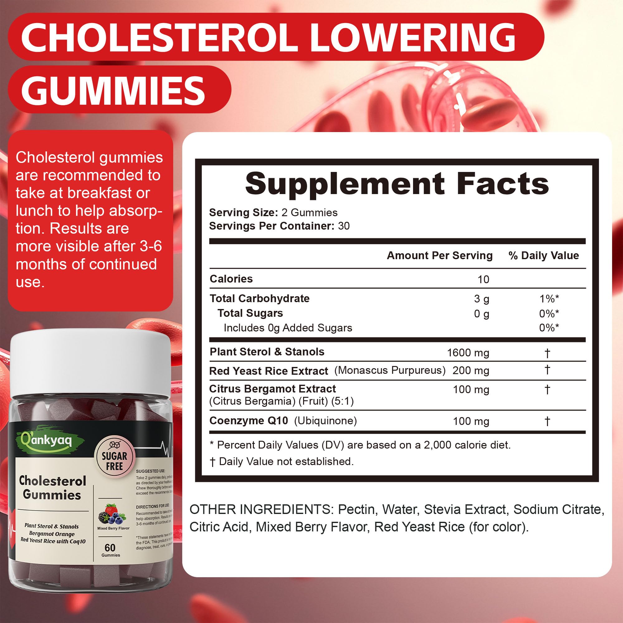 Cholesterol gummies supplement facts