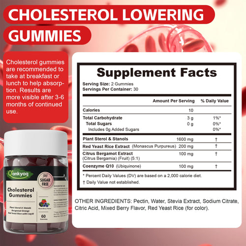 Cholesterol gummies supplement facts