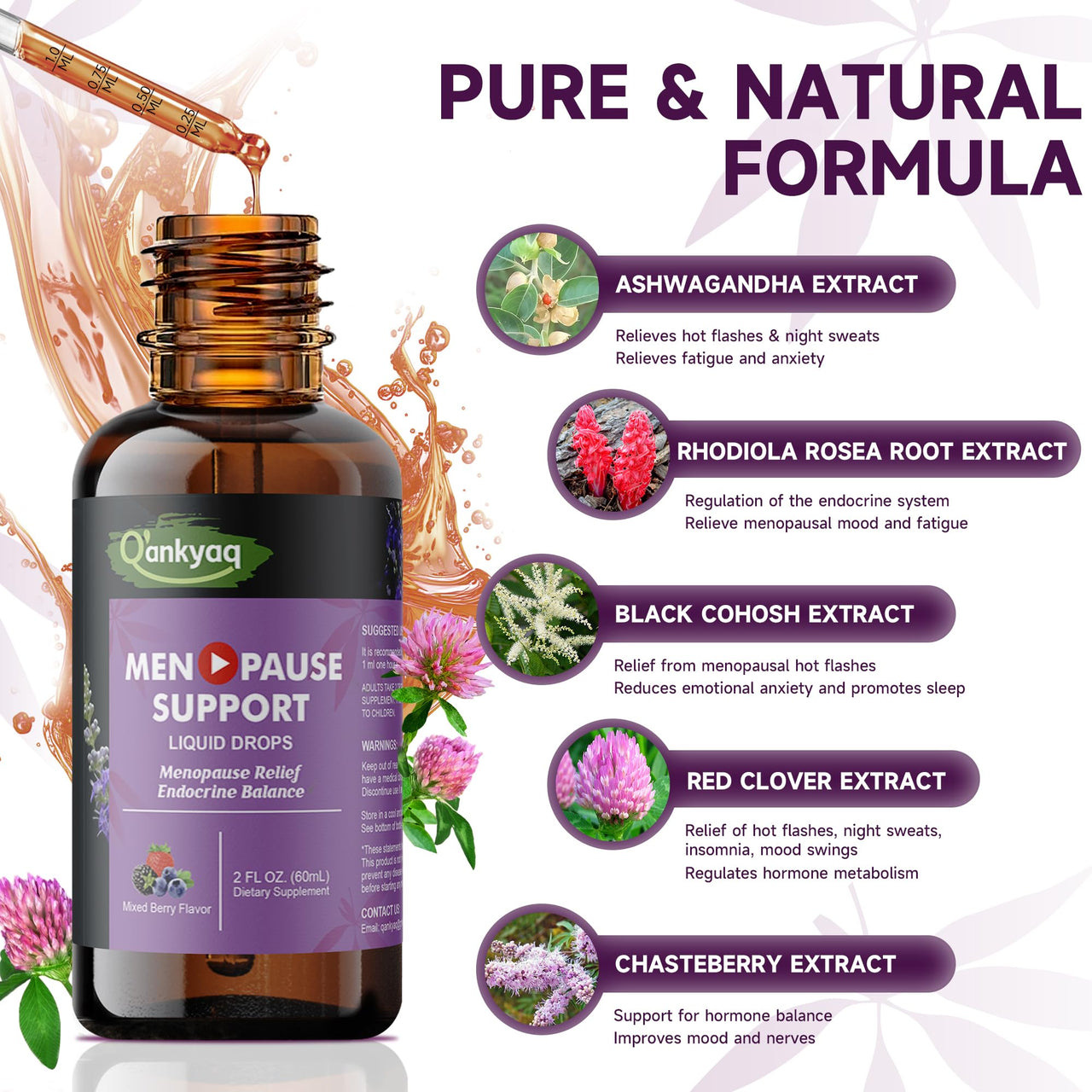 Menopause Supplements Liquid Drops formula
