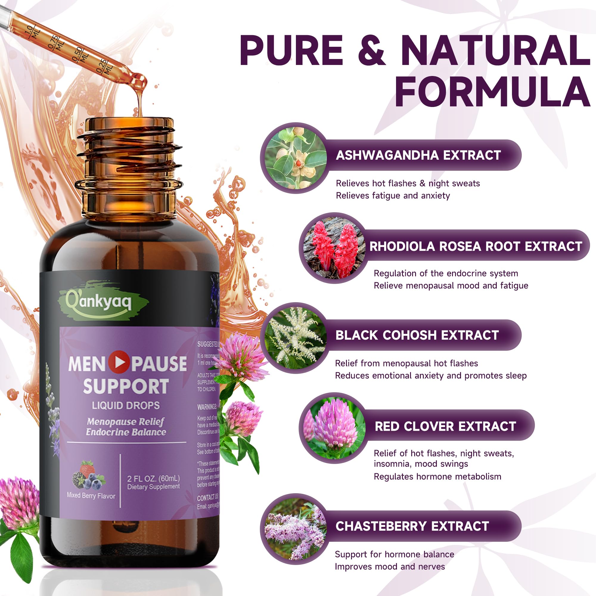 Menopause Supplements Liquid Drops formula