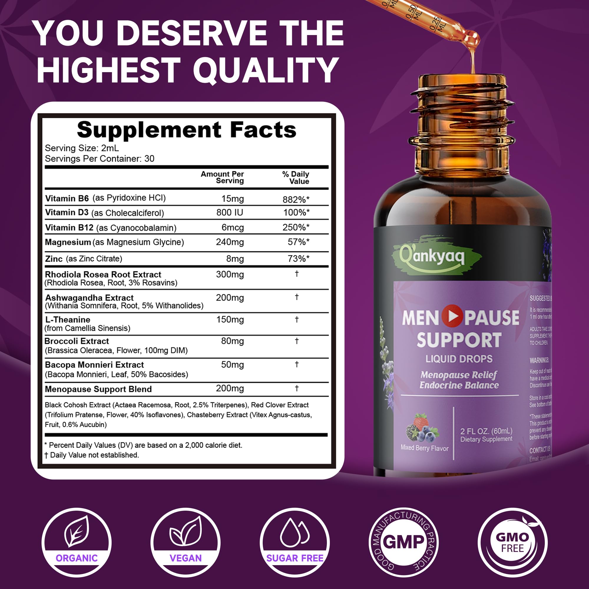 Menopause Supplements Liquid Drops facts