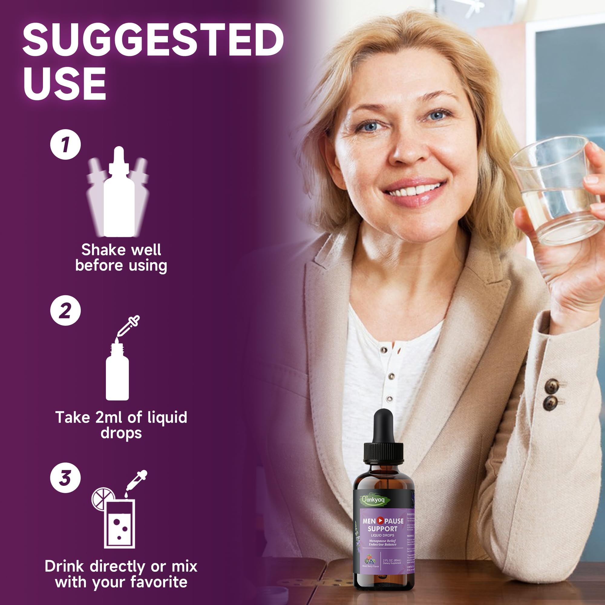 how to use Menopause Supplements Liquid Drops