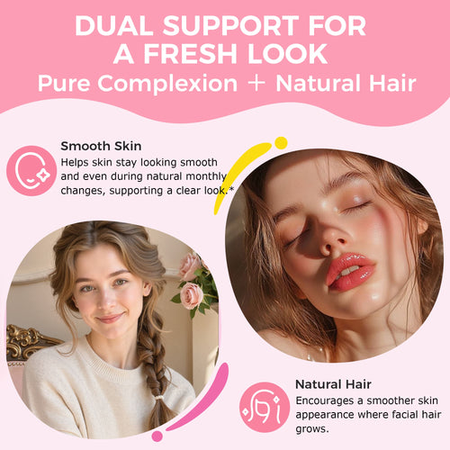 Spearmint Supplement Gummies for Women & Teen Girls, Pure Complexion, 60ct