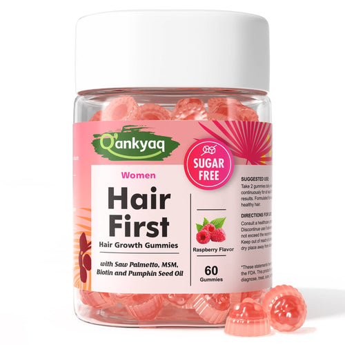 Hair Growth Gummies for Women, Saw Palmetto, Pumpkin Seed Oil & MSM